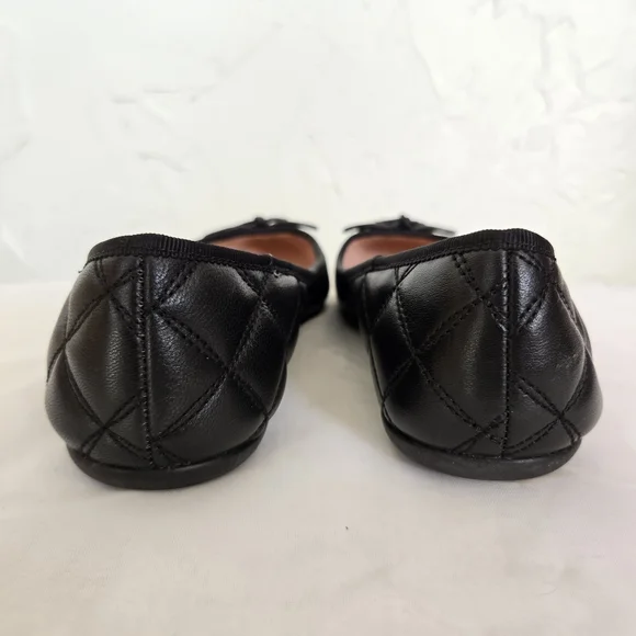 Kate Spade Black Leather Quilted Flats - Picture 11 of 13